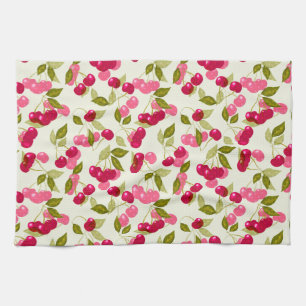 Ripe cherry tea towel