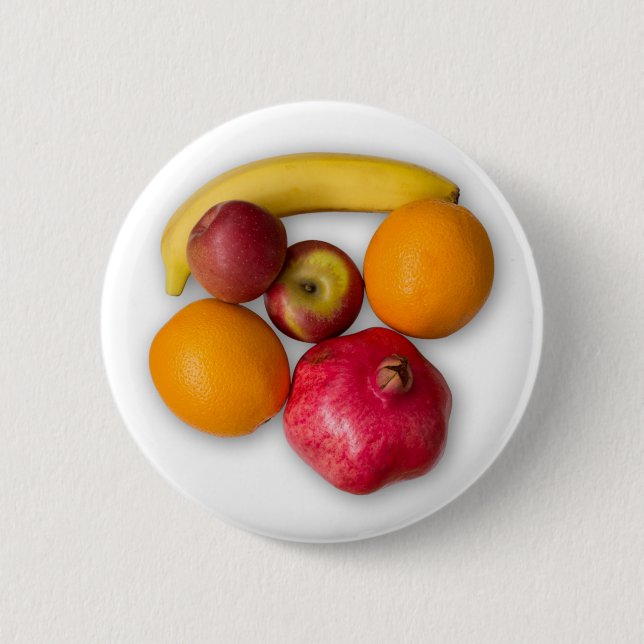 Ripe fruits 6 cm round badge (Front)