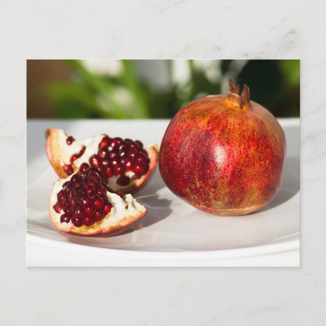 Ripe pomegranate postcard (Front)