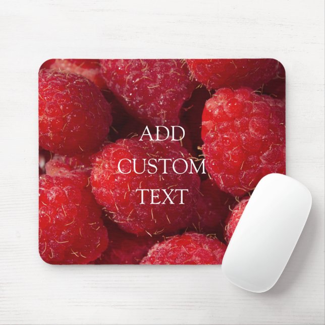 Ripe Red Raspberries Mouse Pad (With Mouse)