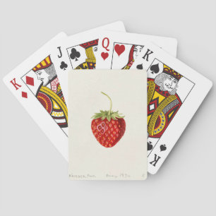 Ripe Red Strawberry (by Louis C.C. Krieger) Playing Cards