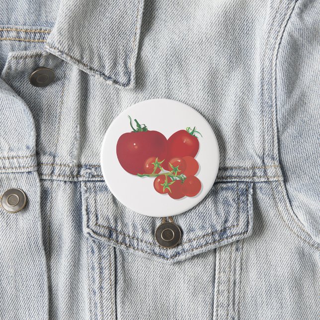 Ripe Red Tomatoes 7.5 Cm Round Badge (Creator Uploaded)