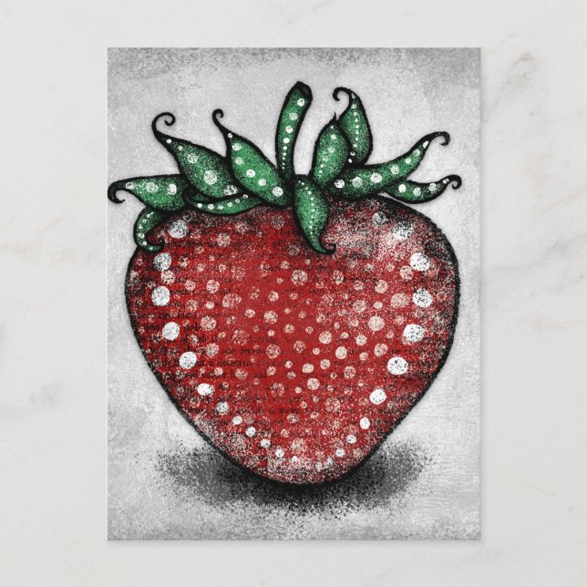 Ripe Strawberry Postcard (Front)