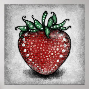 Ripe Strawberry Poster Wall Art