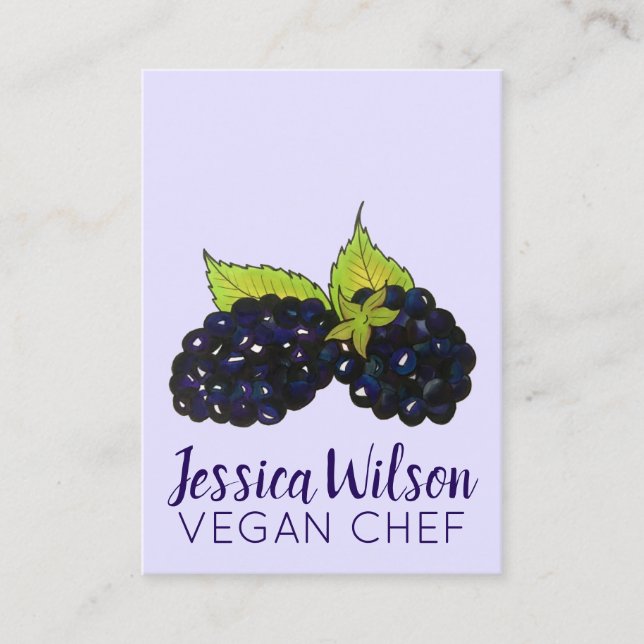 Ripe Summer Blackberries Blackberry Berry Berries Business Card (Front)