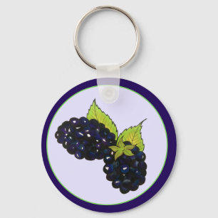 Ripe Summer Blackberries Blackberry Berry Berries Key Ring