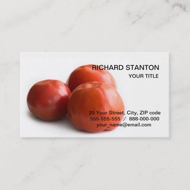 Ripe tomato business card (Front)