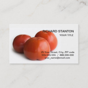 Ripe tomato business card