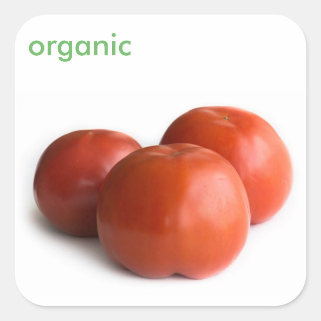 Ripe tomato square sticker (Front)