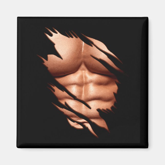 Ripped Abs Clic Funny  Magnet (Front)