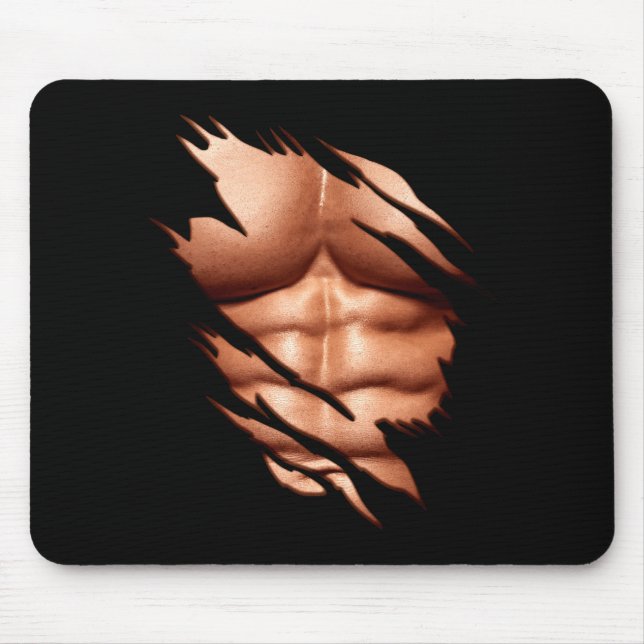 Ripped Abs Clic Funny  Mouse Pad (Front)