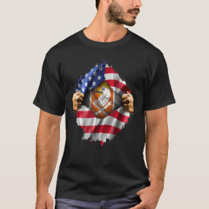 Ripped American Flag Hidden 22nd Signal Brigade Ve T-Shirt