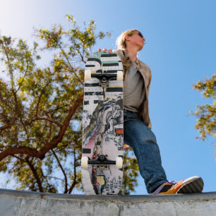 Ripped art skateboard