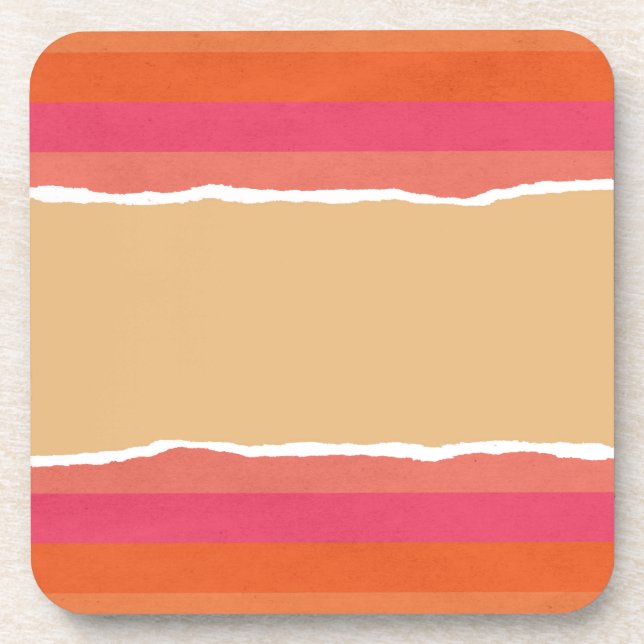 Ripped christmas wrapping paper coaster (Front)