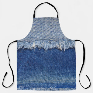 Ripped Denim Jeans Fabric Background Apron