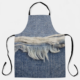 Ripped jeans texture, stylish background. apron