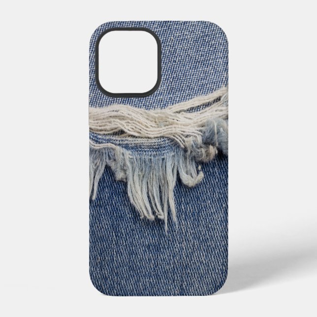 Ripped jeans texture, stylish background. iPhone case (Back)