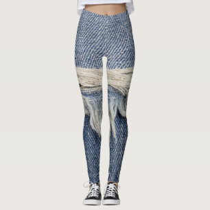 Ripped jeans texture, stylish background. leggings