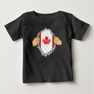 Ripped Shirt Canadian Flag Within