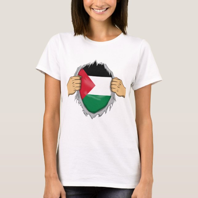 Ripped Shirt Palestinian Flag Within (Front)