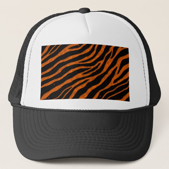 Ripped SpaceTime Stripes - Orange Trucker Hat (Front)