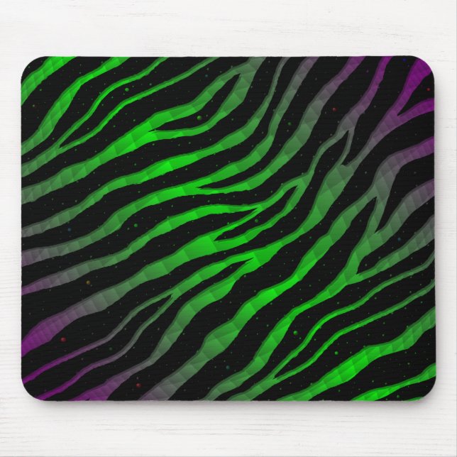 Ripped SpaceTime Stripes - Purple/Green Mouse Pad (Front)
