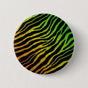 Ripped SpaceTime Stripes - Rainbow ROYGB 6 Cm Round Badge