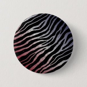 Ripped SpaceTime Stripes - Red/White/Blue 6 Cm Round Badge