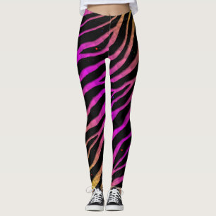 Ripped SpaceTime Stripes - Yellow/Pink Leggings