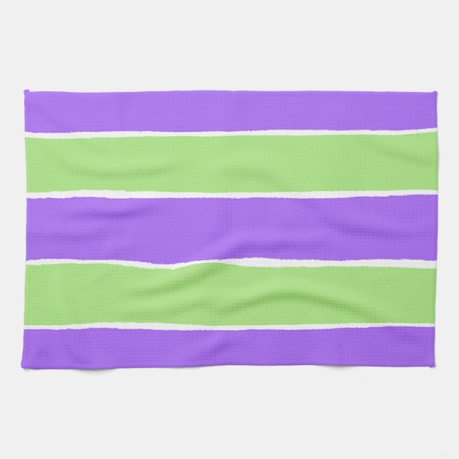 Ripped striped paper pattern tea towel (Horizontal)