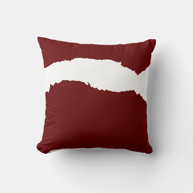 Ripped Wave Deep red Cushion (Front)