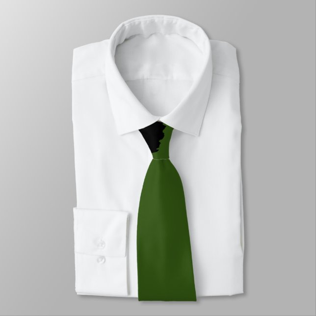 Ripped Wave Forest green black Tie (Tied)