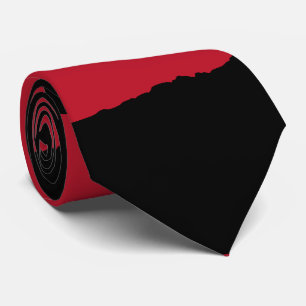 Ripped Wave Halloween ed black red Tie