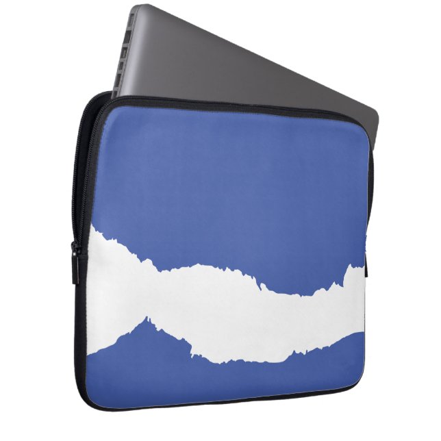 Ripped Wave medium blue Laptop Sleeve (Front Right)