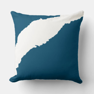Ripped Wave Ocean blue Cushion