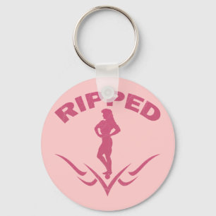 RIPPED WOMAN BODYBUILDER KEY RING