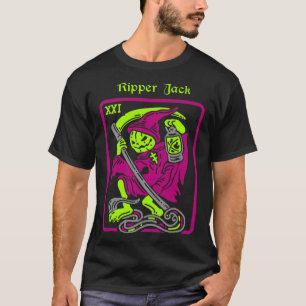 Ripper Jack Tarot Card Halloween Occult Decor Men T-Shirt