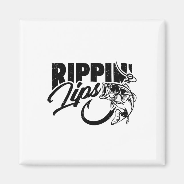 Rippin' Lips Fishing Fisherman Funny  Magnet (Front)