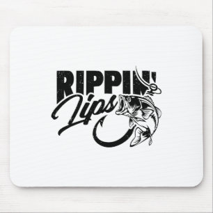 Rippin' Lips Fishing Fisherman Funny Mouse Pad