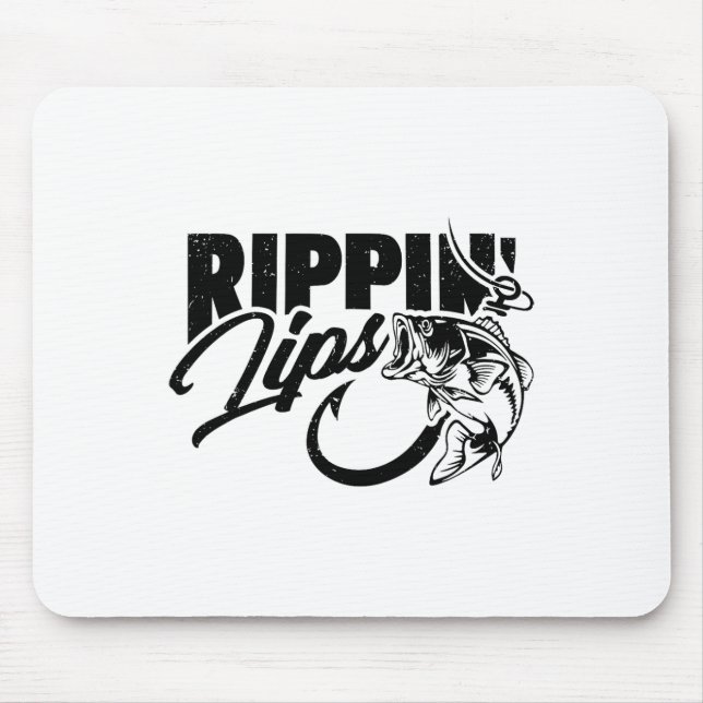 Rippin' Lips Fishing Fisherman Funny  Mouse Pad (Front)