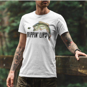 Rippin' Lips Largemouth Bass Fishing T-Shirt