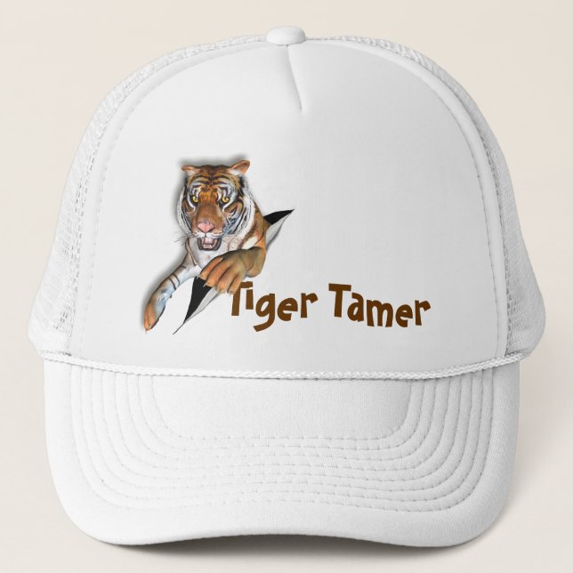Ripping Tiger Design Trucker Hat (Front)