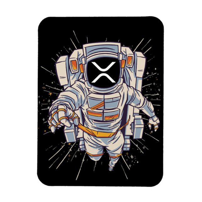 Ripple Astronaut - Xrp Crypto  Magnet (Vertical)
