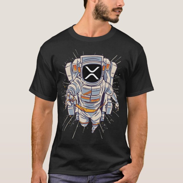 Ripple Astronaut - Xrp Crypto  T-Shirt (Front)