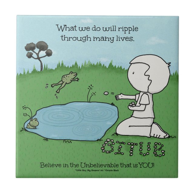 Ripple Effect Ceramic Tile (Front)