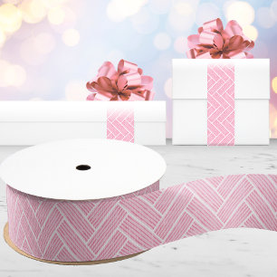 Ripple Herringbone in Pink Grosgrain Ribbon