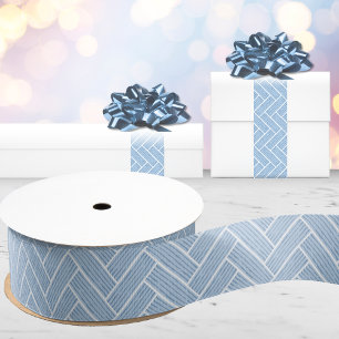 Ripple Herringbone in Slate Grosgrain Ribbon