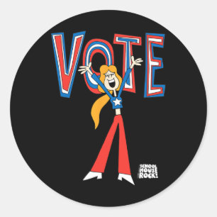 Ripple Junction X Schoolhouse Rock Vote For Sarah  Classic Round Sticker