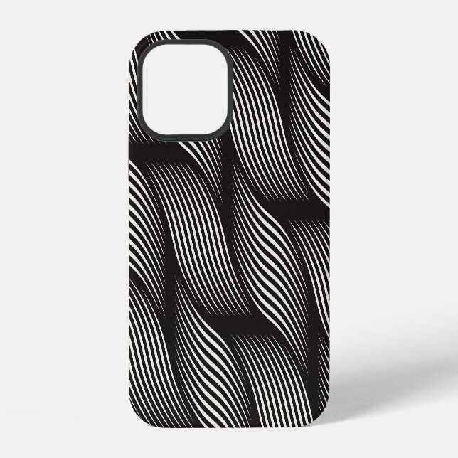 Ripple pattern, trendy vintage texture. iPhone case (Back)