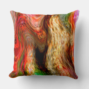 Ripple stains overlapping, straw style cushion